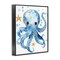 Stupell Industries Happy Smile Octopus Framed Giclee Wall Art Design by Franklyn Gregory